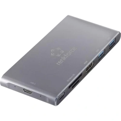 Afbeelding van Renkforce RF 4599772 USB C dockingstation Geschikt voor merk: Universeel M.2 SSD slot, Geïntegreerde kaartlezer, Power Delivery
