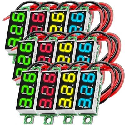 Afbeelding van AZDelivery 3 x 0.28 Inch Mini Digitale Voltmeter met 7 Segmenten LED Display 2.5V 30V, Voltage Meetmodule 4 Kleuren compatibel Arduino Inclusief E Book!