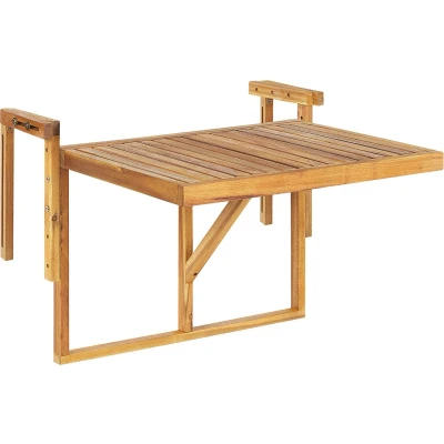 Afbeelding van Beliani UDINE Tuintafel Lichte houtkleur 69 x 70 cm Acaciahout