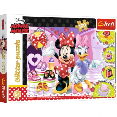 Afbeelding van Minnie Mouse Glitter Puzzel 5900511148206
