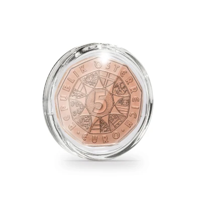 Afbeelding van Leuchtturm Leuchtturm, Muntcapsules, Rond voor Munten Ø 28,5 mm. Ultra Perfect FIT, zonder griprand Transparant per 10 st.
