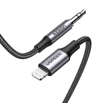 Afbeelding van UGREEN Lightning naar 3.5mm jack kabel MFi gecertificeerd 1 meter