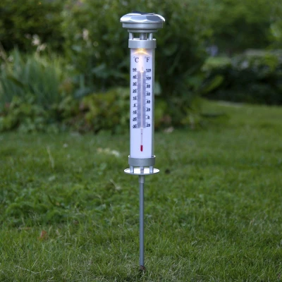 Afbeelding van Best Season Thermometer op zonne energie met warm wit LED lampje