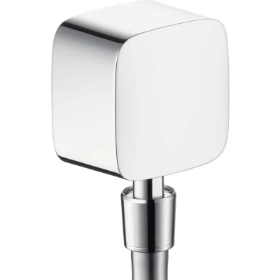 Afbeelding van Hansgrohe FixFit muuraansluitbocht met terugslagklep en kogelgewricht