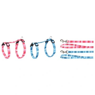 Afbeelding van Flamingo Kattenharnas + Lijn Grote Kat Alfry Kattentuigje Assorti 25 40cm 10mm