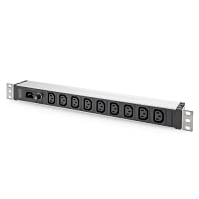 Image de DIGITUS Unité de distribution secteur (rack montable) CA 230 V 2300 VA monophasé entrée : IEC 60320 C14 connecteurs sortie 9 (IEC C13) 1U 19&quot;