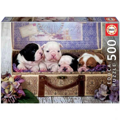 Afbeelding van Legpuzzels Puzzel Educa 500 stukjes Puppy&#039;s