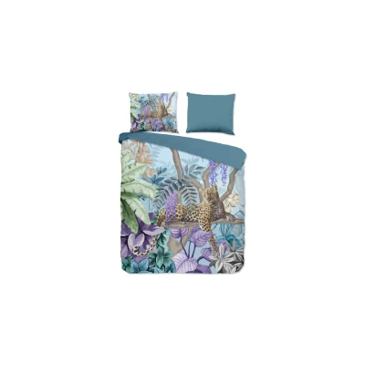 Afbeelding van Dekbedovertrek 2 Persoons 200x200 Pure Microvezel Blauw Inclusief Kussenslopen