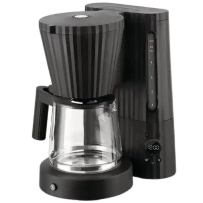 Afbeelding van Alessi Plissé Drip Coffee Maker In Thermoplastic Resin, Black. European Plug. 1100w 220 240v, 50 60hz