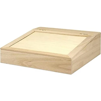 Afbeelding van Rayher houten kist met schuin deksel, 24 x 12 cm, FSC gecertificeerd, opbergdoos, 62409000