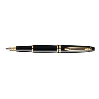 Afbeelding van Waterman Expert Lacque Black GT Vulpen Schrijfwijze: Medium Kleur: Zwart De Vulpenwereld