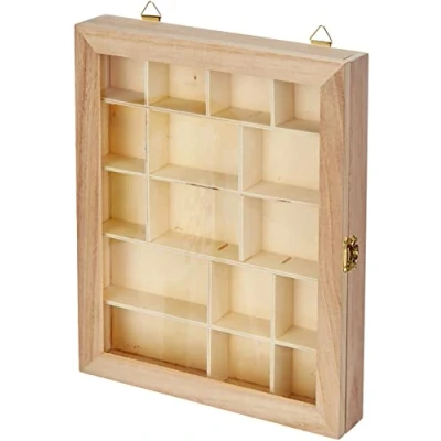Afbeelding van Artemio Vitrinekast Hout Beige 23x28x4cm
