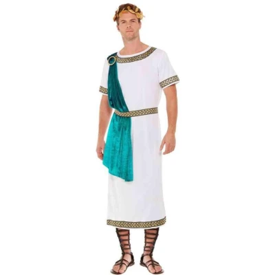 Afbeelding van Smiffys Deluxe Roman Empire Emperor Toga Kostuum L Wit