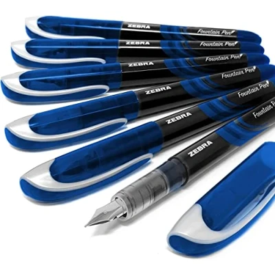 Afbeelding van Zebra Fuente Wegwerp vulpen, blauw, 6 stuks