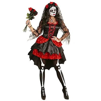 Afbeelding van Bruid Dia De Los Muertos Vrouw Kostuum Maat XS