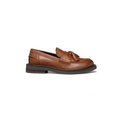 Afbeelding van Geox Serilda Instappers, Dames, Maat: 36.5, Light brown Kalfsleer