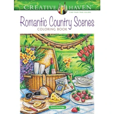 Afbeelding van Creative Haven Romantic Country Scenes Coloring Book