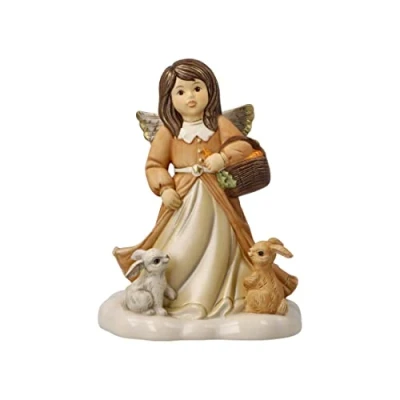 Afbeelding van Goebel Kerst Decoratief beeld / figuur Engel Grappige knuffelvrienden Aardewerk 15cm