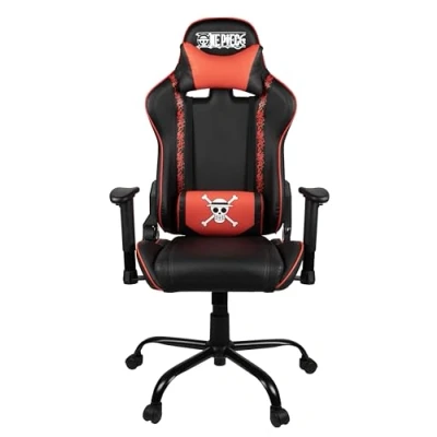 Afbeelding van Konix OnePiece Gaming leunstoel Gecapitonneerde zitting Zwart, Oranje