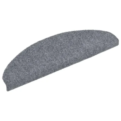Image de vidaXL Tapis d&#039;escalier auto adhésif 15 pcs 65 x 21 4 cm Gris clair132699