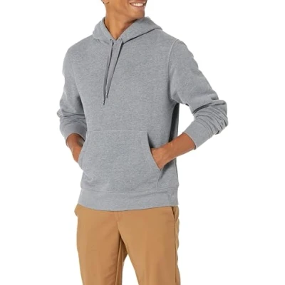 Image de Amazon Essentials Chandail à capuchon en polaire pour homme (disponible grande taille large), gris chiné, 3XL