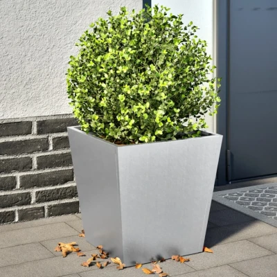 Afbeelding van vidaXL Plantenbakken 2 st 40x40x40 cm gegalvaniseerd staal
