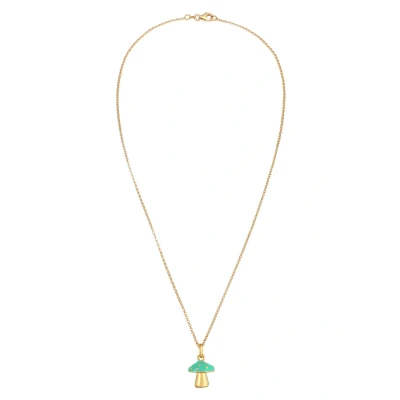 Afbeelding van Elli LUCK Mushroom Ketting, Dames, Maat: 45, Türkis