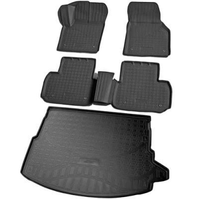 Afbeelding van RECAMBO Rubberen matten en kofferbakmat voor Land Rover Discovery Sport L550, LC Bouwjaar 2014 2019 100% op maat gemaakte automatten van TPE