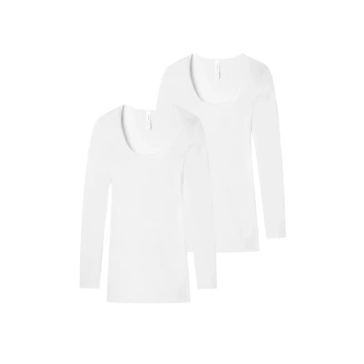 Afbeelding van Schiesser 2PACK FEIN Luxury Hemd, Dames, Maat: 38, Weiss