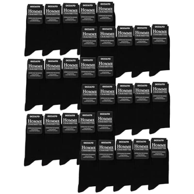 Afbeelding van Occulto Zwarte herensokken, 10 30 stuks (model: Herman)