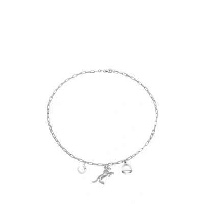 Afbeelding van Elli Pferd Hufeisen Ketting, Dames, Maat: 40, Silber
