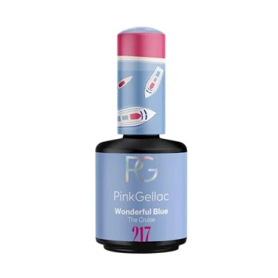 Afbeelding van Pink Gellac 217 Wonderful Blue Gel Nagellak 15 Ml