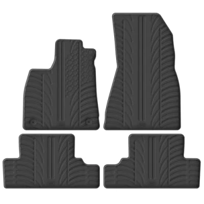Afbeelding van Gledring 0016 Vloermatset Rubber voor en achter 4 zwart Op maat gemaakt