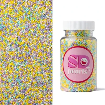 Image de SD Pearls Mélange de perles sucre, sucre comestibles, décoration gâteau, décoratives en pour biscuits, gâteaux, cupcakes, beignets, dessert (coucher