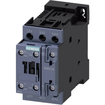 Afbeelding van Siemens 3RT2027 1BB40 Contactor 3x NO 15 kW 24 V/DC 32 A Met hulpcontact 1 stuk(s)