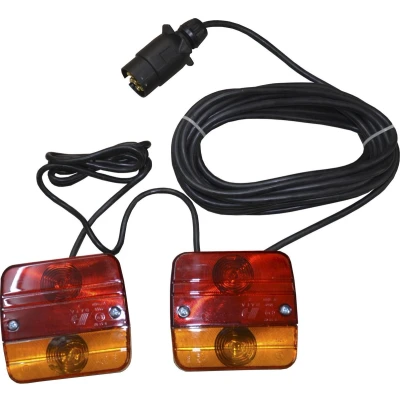 Afbeelding van HP Autozubehör Aanhangerverlichtingsset 7 polig Knipperlicht, Remlicht, Markeringslicht Achter 12 V Incl. verlichtingsbalk, magneethouder