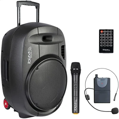 Afbeelding van Ibiza Sound PORT15UHF MKII Luidspreker voor PA systeem draadloos Bluetooth 400 Watt 2 weg
