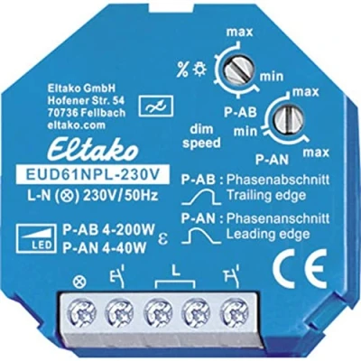 Afbeelding van Eltako inbouw dimmer zonder nul EUD61NPL 230V