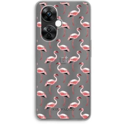 Afbeelding van Case Company® hoesje geschikt voor OnePlus Nord CE 3 Lite Flamingo Soft Cover Telefoonhoesje Bescherming aan alle Kanten en Schermrand