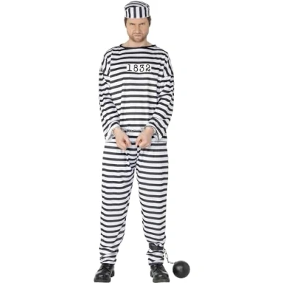 Afbeelding van Smiffys Zwart en wit kostuum met overhemd, broek hoed