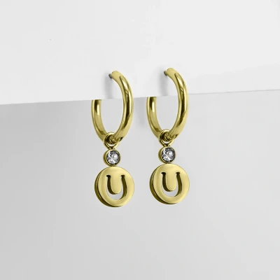 Image de Ponytail&amp;Co Boucles d&#039;oreilles avec Pendentif Fer à Cheval Or