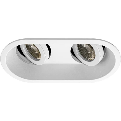 Afbeelding van Premium Inbouwspot Thibaut Wit Dubbele verdiepte ronde spot Extra Warm (2700K) Met Philips LED