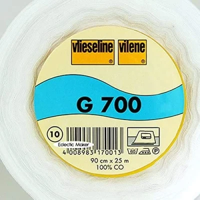 Afbeelding van Vilene G700 Stick maat M geweven katoen met ijzerbinding 1 meter wit