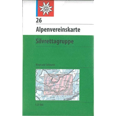 Afbeelding van Alpenvereinskarte Silvrettagruppe weg + ski