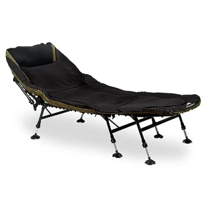 Afbeelding van CampFeuer XXL ligstoel 210 x 85 45 60 cm in hoogte verstelbare en stabiele karperligstoel met 8 poten opvouwbaar kampeerbed, campingbed, karperligstoel, bed