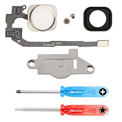 Afbeelding van MMOBIEL Home Button voor iPhone 5S (WIT) inclusief Reparatie Tools
