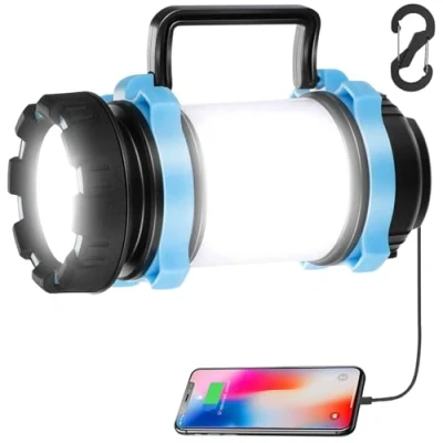 Afbeelding van Kampeerlampen, oplaadbare led zaklamp, 1000 lumen, krachtige buitenspot, campinglantaarn voor tenten, wandelen, vissen, stroomuitval, noodgevallen
