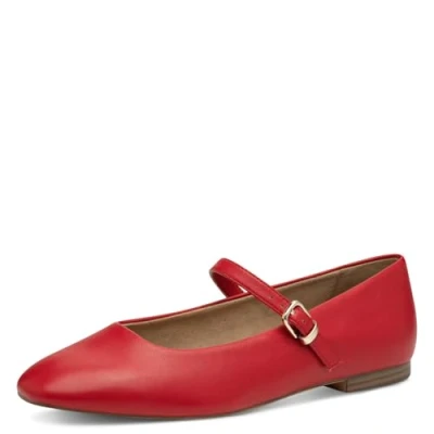 Afbeelding van Tamaris Ballerina&#039;s met enkelbandjes, Dames, Maat: 37, Red Schoenen