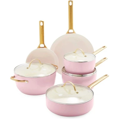 Afbeelding van Greenpan Padova Blush Pink 10 delige Set Pannenset