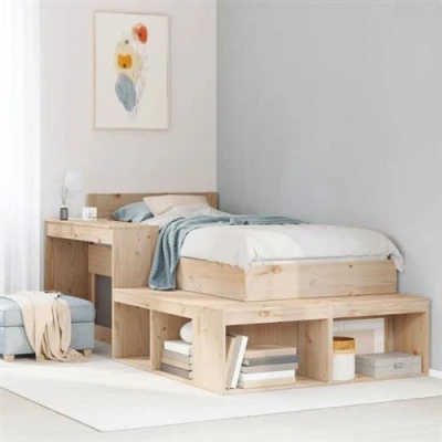 Image de vidaXL Table de chevet avec bureau 222x107x75 cm bois pin massif855756